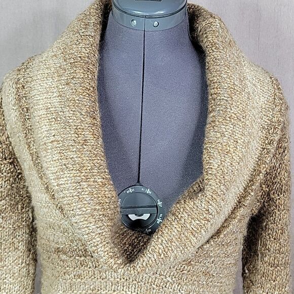 ×ANN TAYLOR LOFT Brown  Wool Cowl Neck‎ Sweater XS - Picture 2 of 6